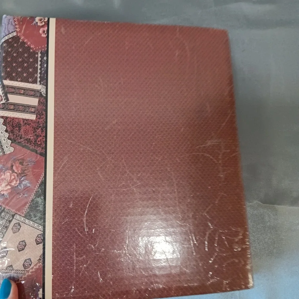 Vintage‎ Photo Album 3 Ring Binder 80 Slip In Pockets Multicolor Memory Book